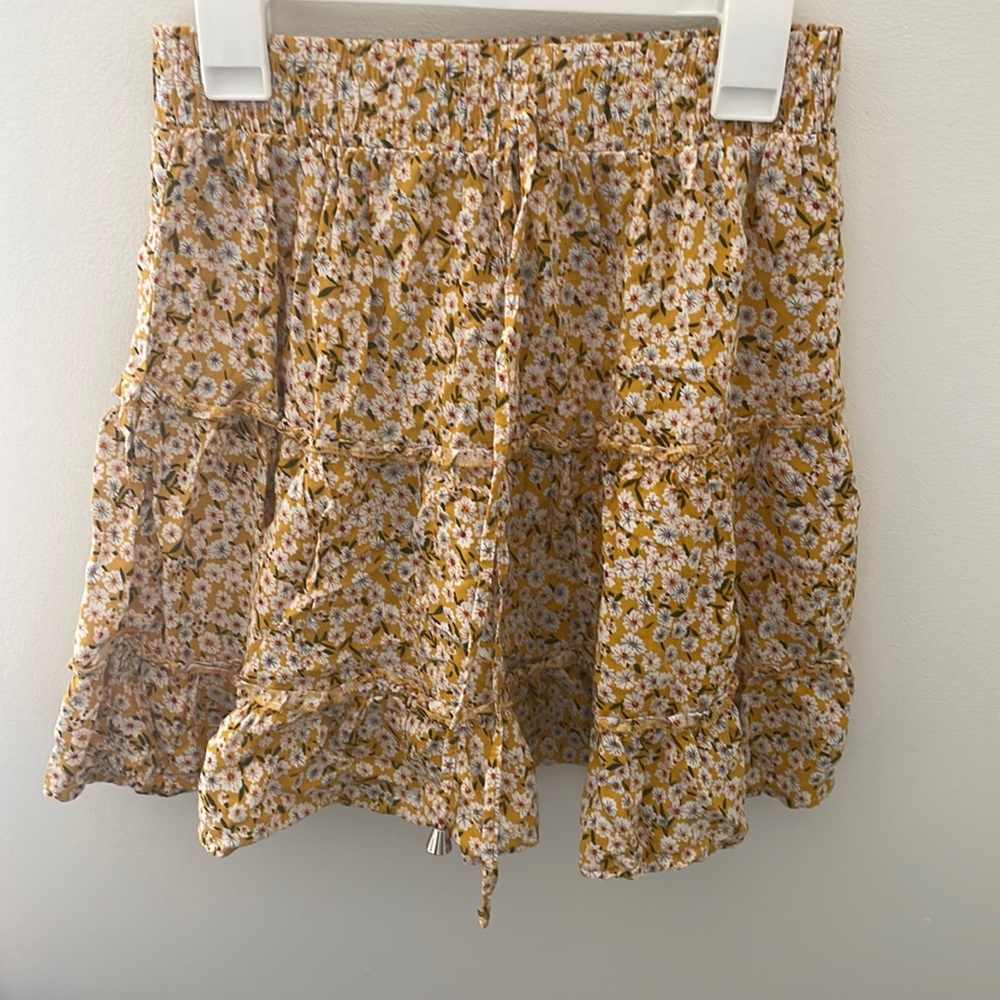 Yellow Floral Skirt
